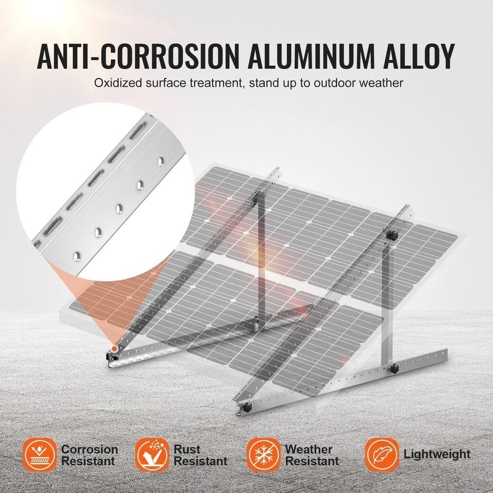 50-Inch Solar Panel Mount Brackets 0 – 90° Adjustable Tilt Mount Brackets