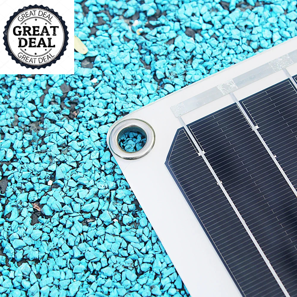 Flexible Solar Panel 100W Camping RV Boat Car Charging Foldable Energy Converter