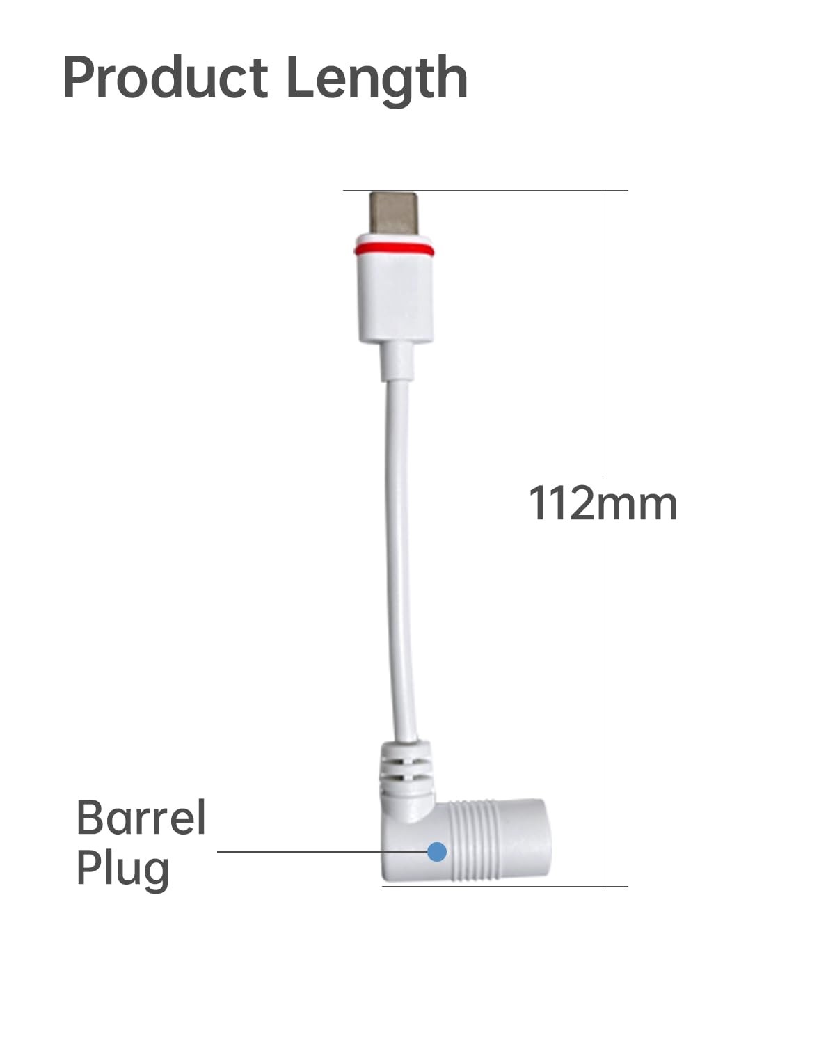 Naubluvo Barrel Plug to USBC Adapter for Ring USBC Cameras and Barrel Plug So…