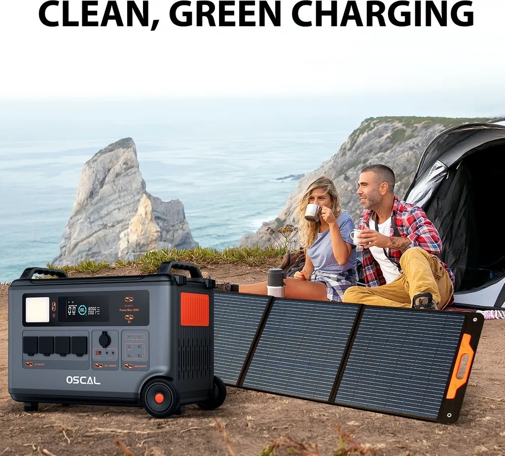 Blackview OSCAL PowerMax 6000W Portable Power Station 3600Wh 3x 200W Solar Panel