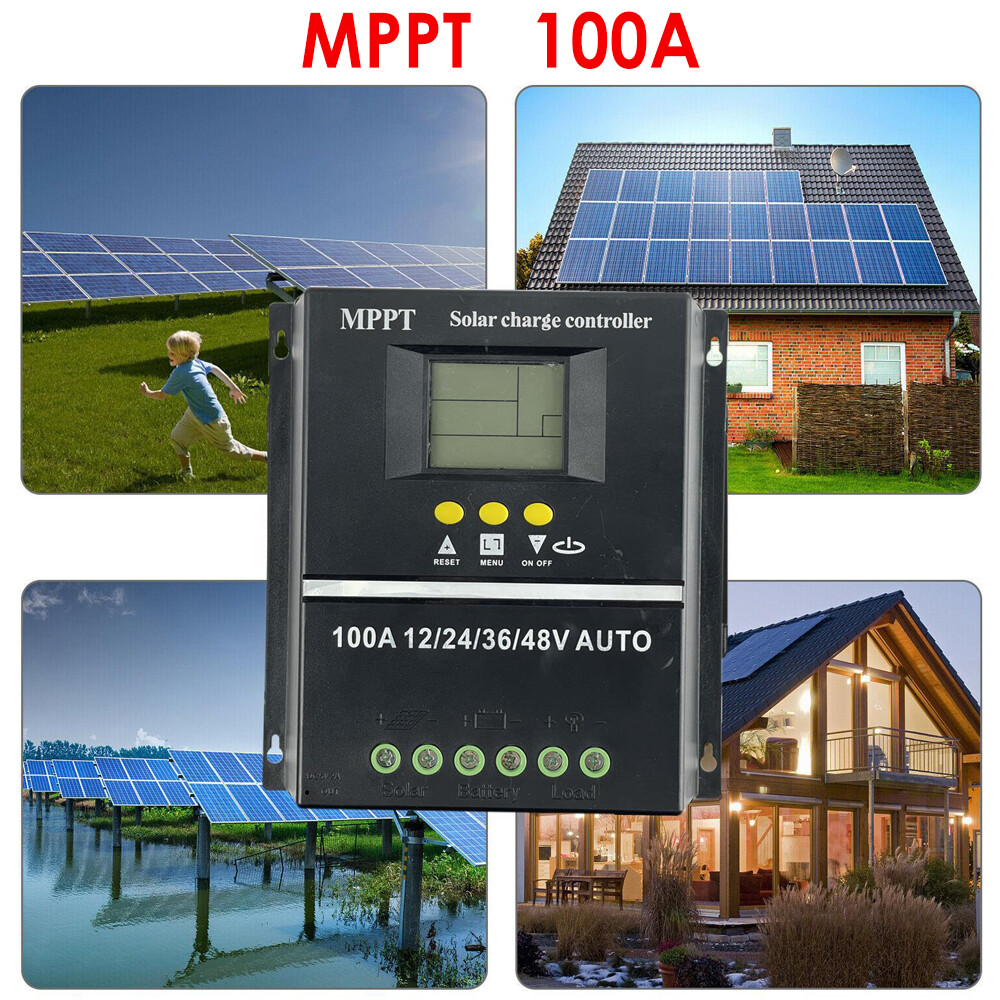 100A Solar Panel Kit Regulator For Auto Focus Tracking Charge Controller 12/24V