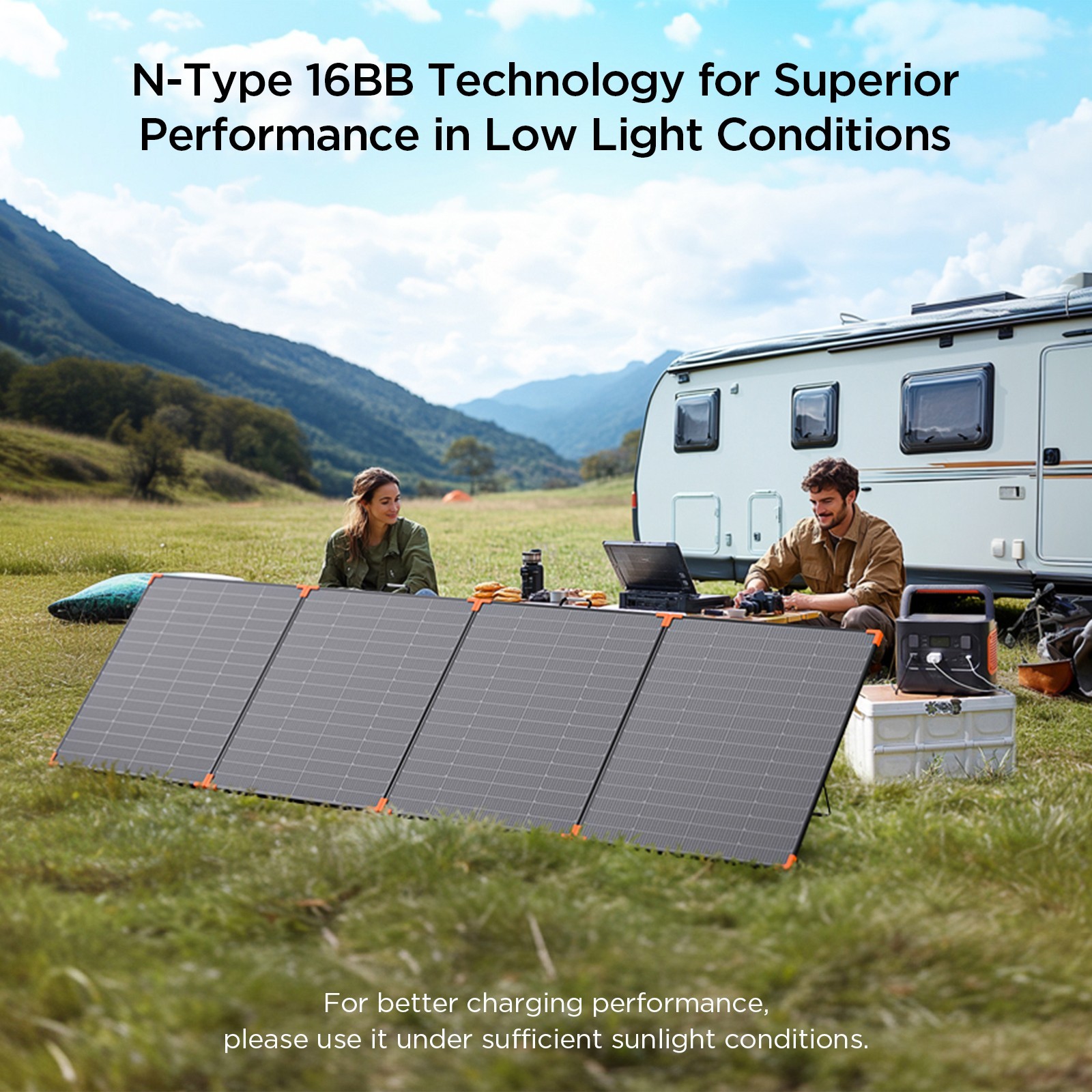 ZOUPW 450W Solar Panel N-Type 16BB 25% High Efficiency for Power Station RV