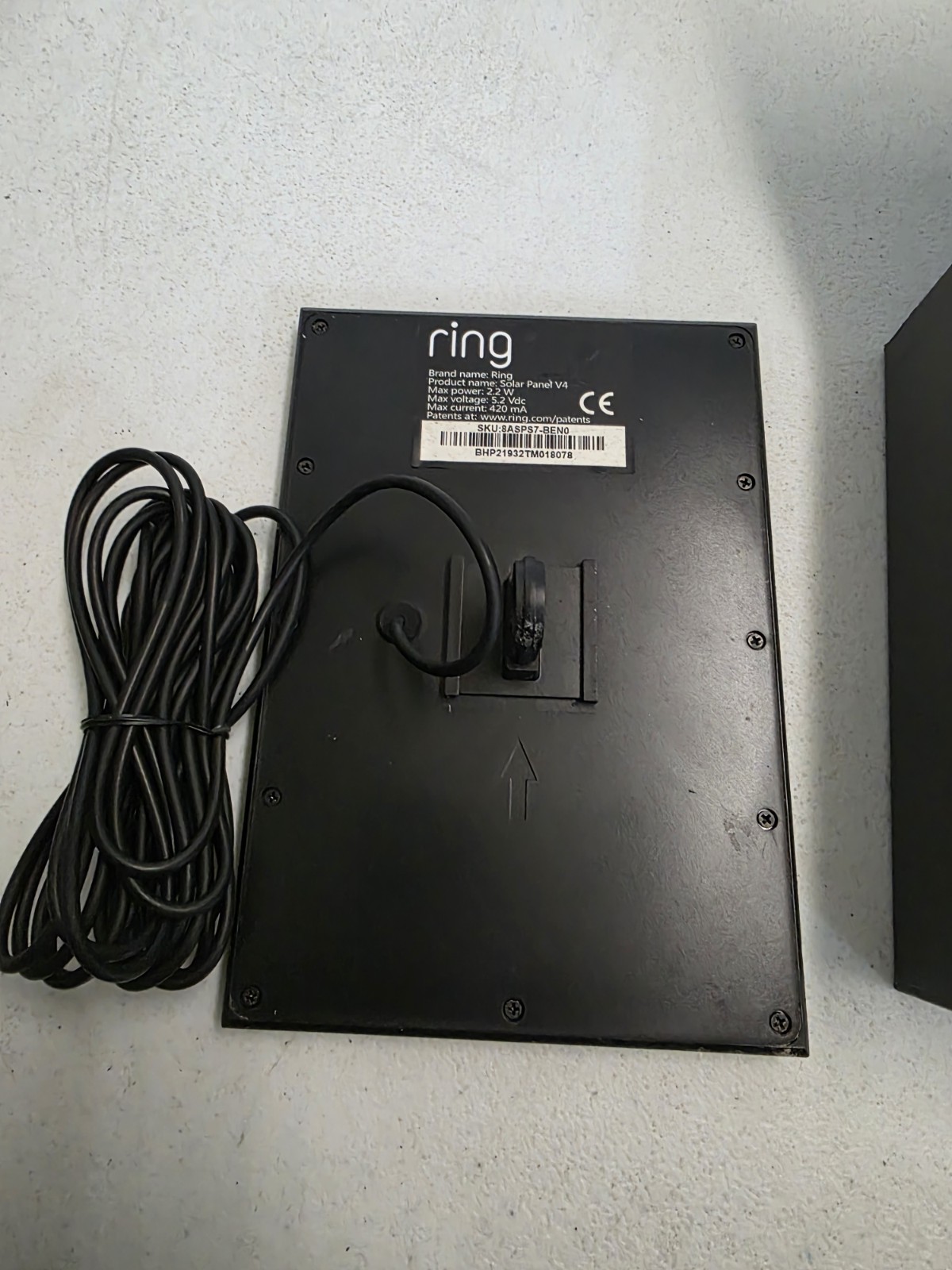 Ring Solar Panel Compatible with Spotlight Cam Battery & Stick Up Cam Battery BK
