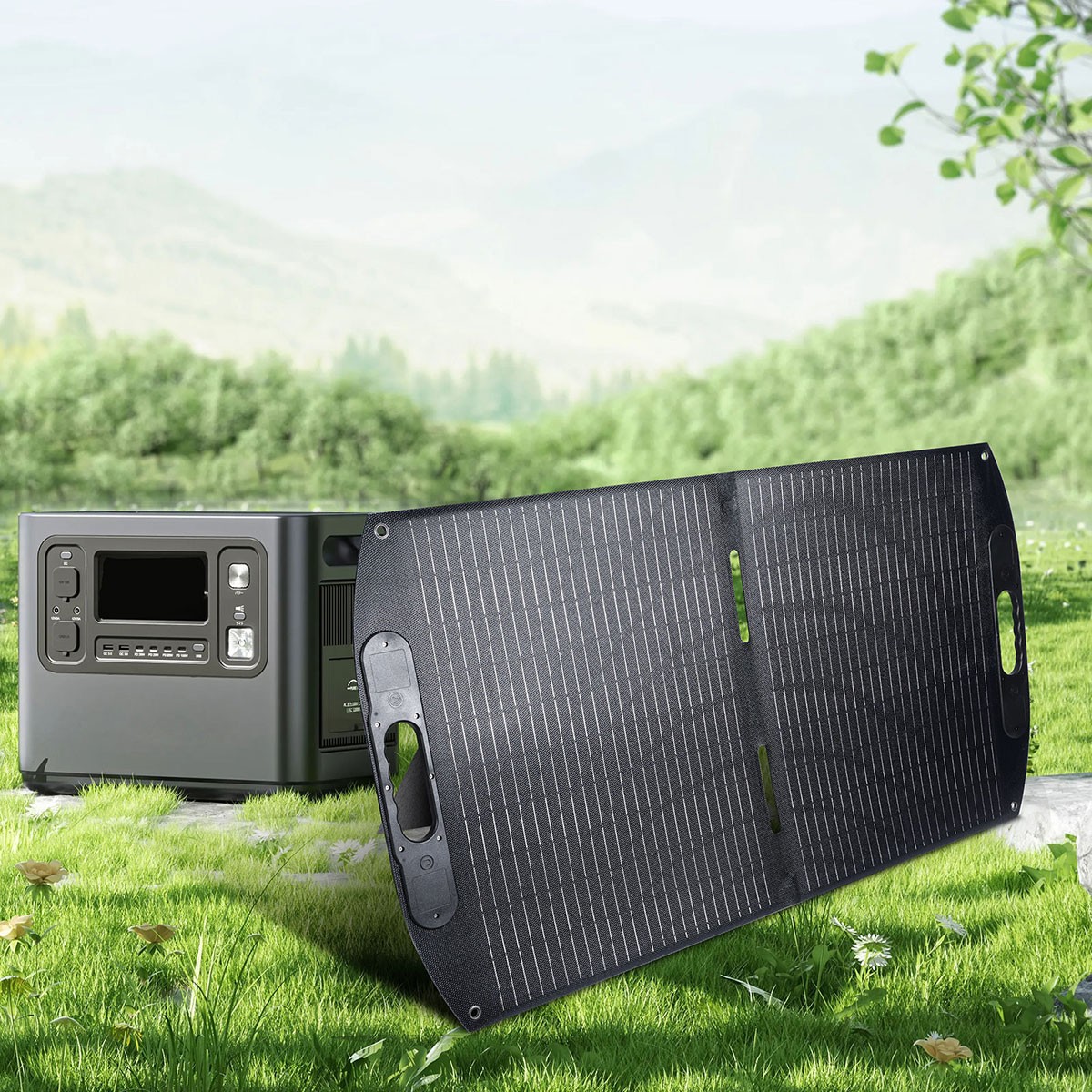 LINEBA 110W Portable Solar Panel Kit for Home RV Power Station, IP68 Waterproof