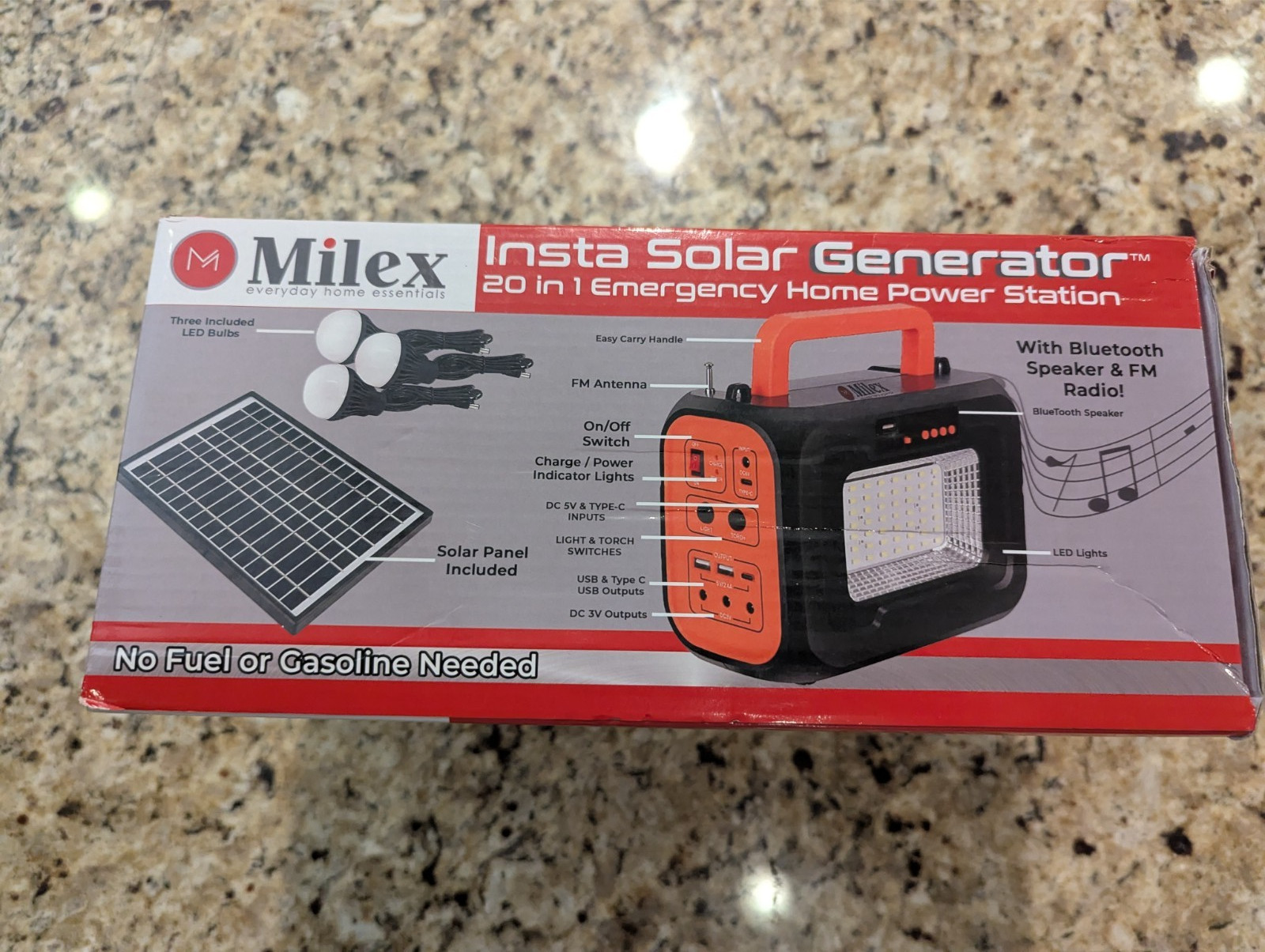 Milex Insta Solar Generator 20 in 1 Emergency Home Power Station