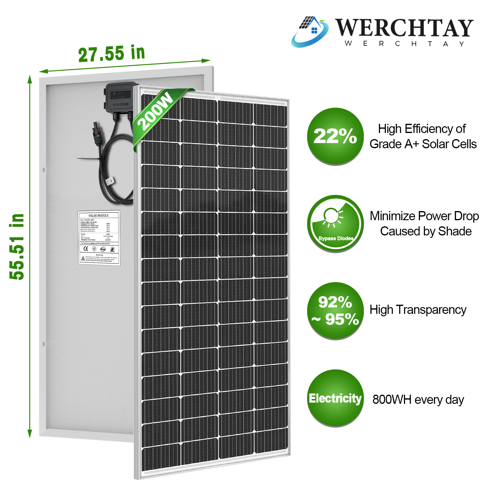 100W 200W 300W 12V Solar Panel Solar System Home Boat Charging Camp Power Carava