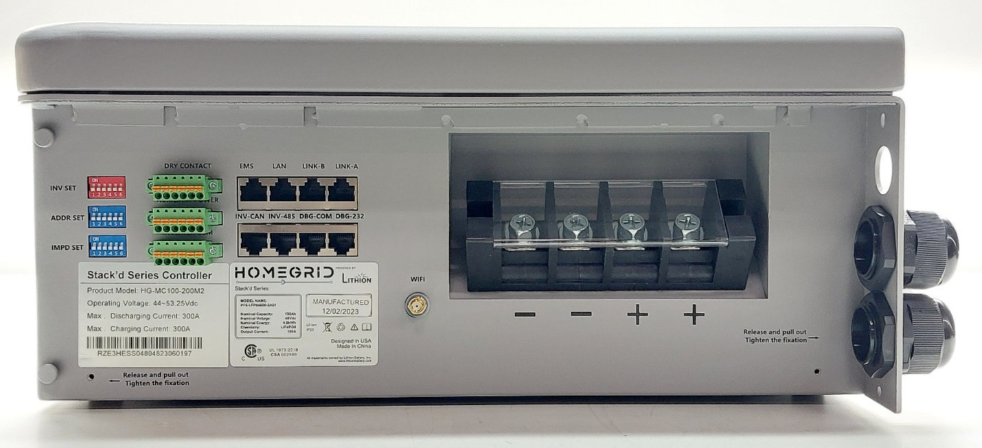 Lithion HomeGrid Stack’d Series Base Unit and BMS Controller HG-MC100-200M2