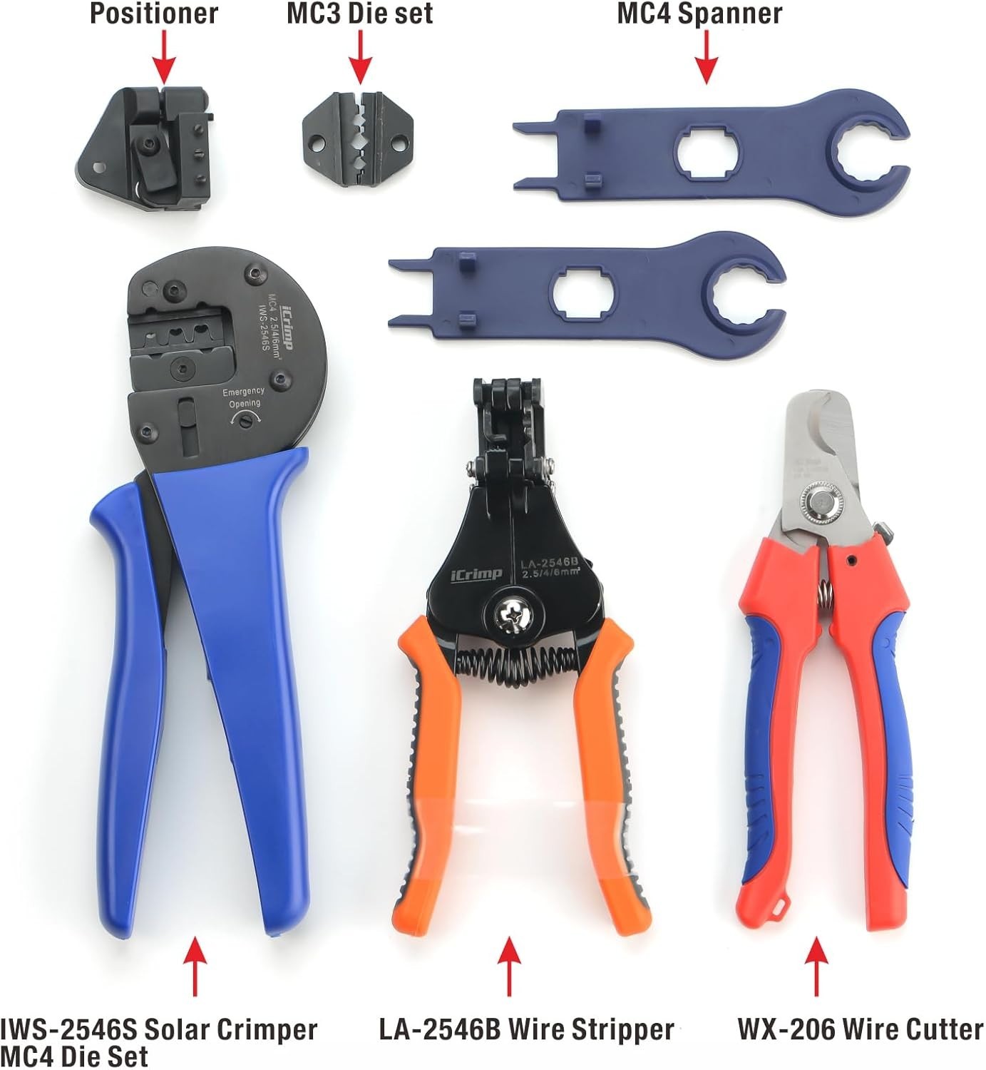 Icrimp Solar Crimping Tool Kit for Solar Panel Installation, All in One Solar To