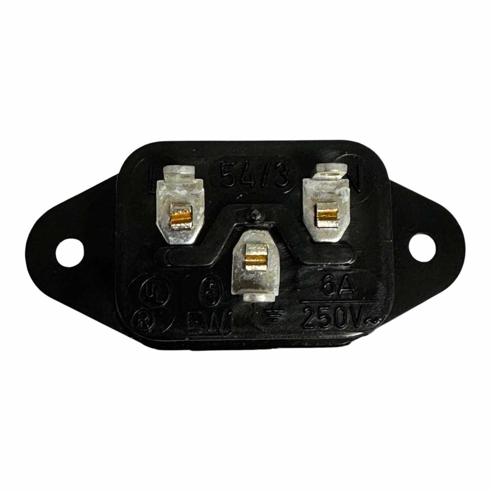 54/3 6A 250V Power Male Socket