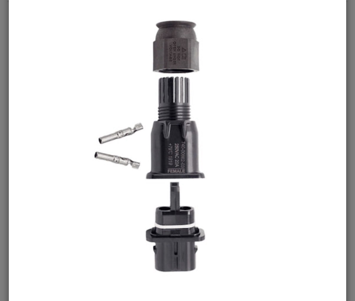 Enphase Q-CONN-10F Female Field-Wireable Connector (Socket) for IQ Cable 3 Packs