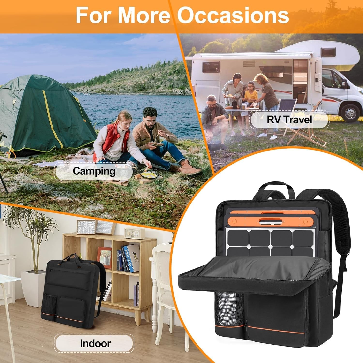 Solar Panel Storage Bag Compatible with Jackery Solarsaga 100W 100X 200W/ GRECEL