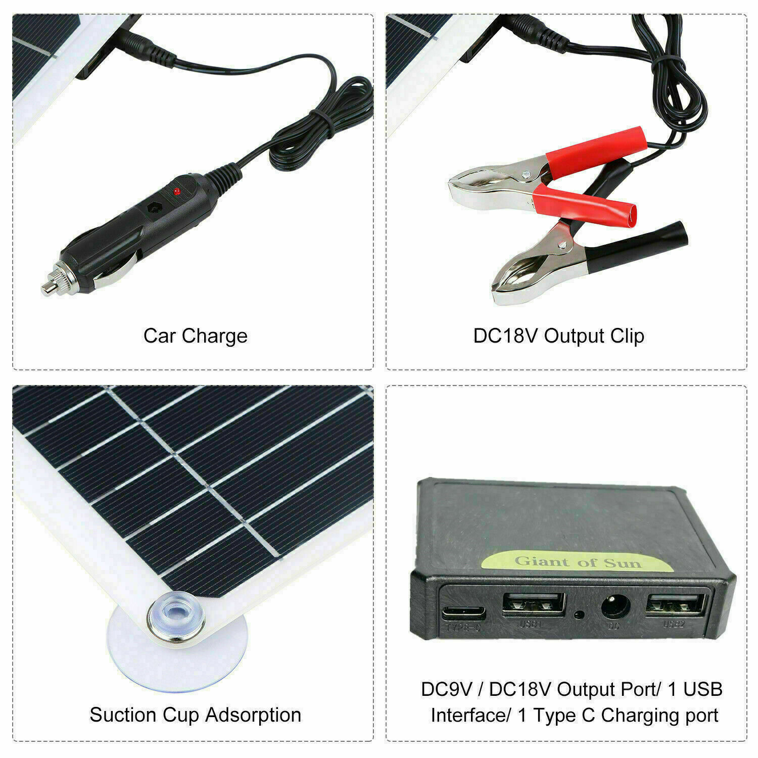 200 Watts Solar Panel Kits 100A 12V Battery Charger With Controller Caravan Boat