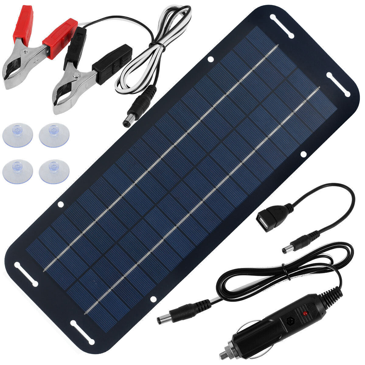 30 Watts Solar Panel Kit 12V Trickle Battery Charger Maintainer Home Camper RV