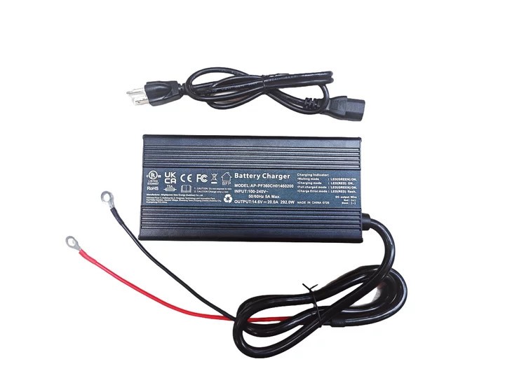 12.8V 100Ah LiFePO4 Lithium Battery BMS with Charger 14.6V 20A for RV Off-Grid