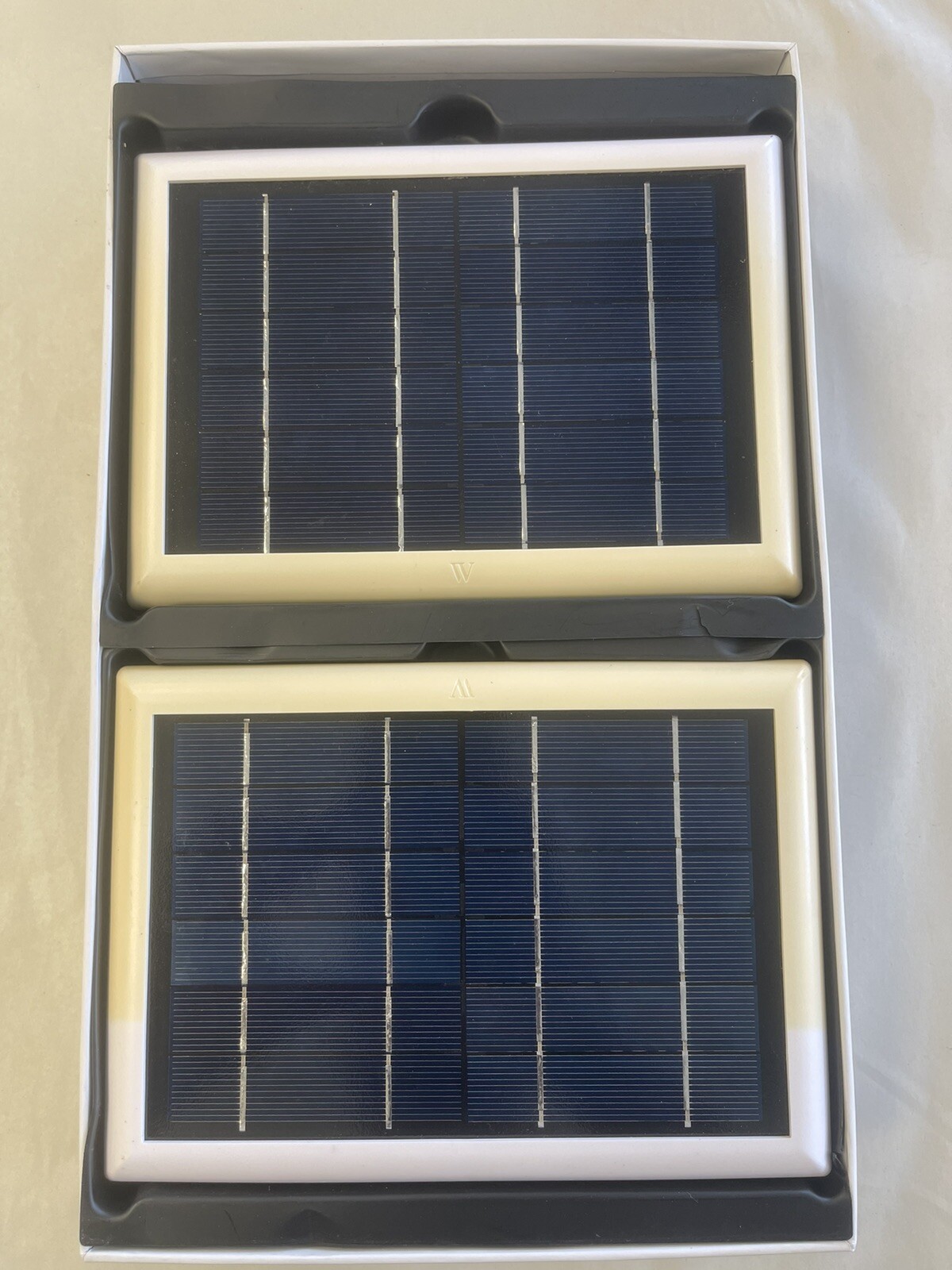 Wasserstein Solar Panel- 2-Pack White Solar Panel & 2-Pack 2-in-1 White
