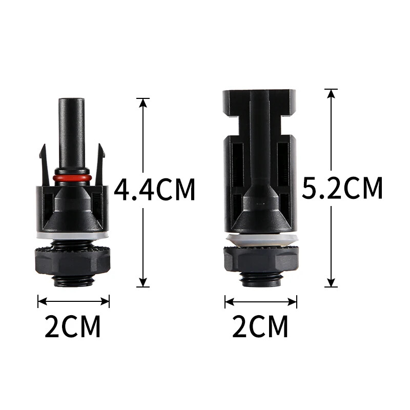 PV Panel Mount Connector Coupler IP67 DC1000V For Solar Inverter System Use