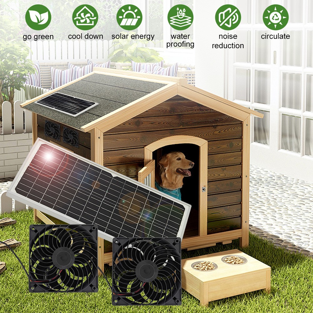 Solar Panel Powered Fan 30W Ventilator Roof Greenhouse Chicken Coop Exhaust Vent