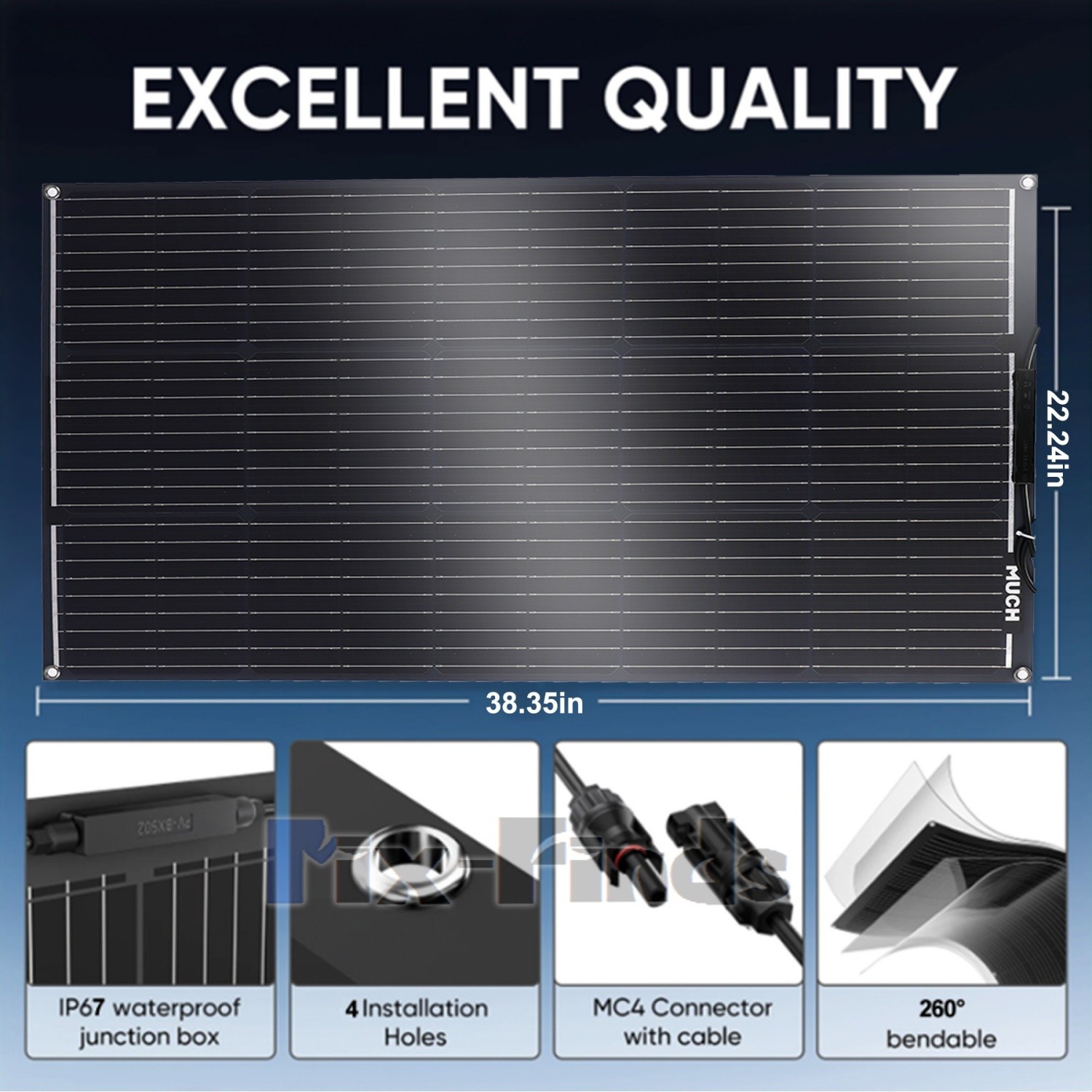 200W/400W 12/24V Solar Panel Mono HighEfficiency PV for Sunshed Camping Generate