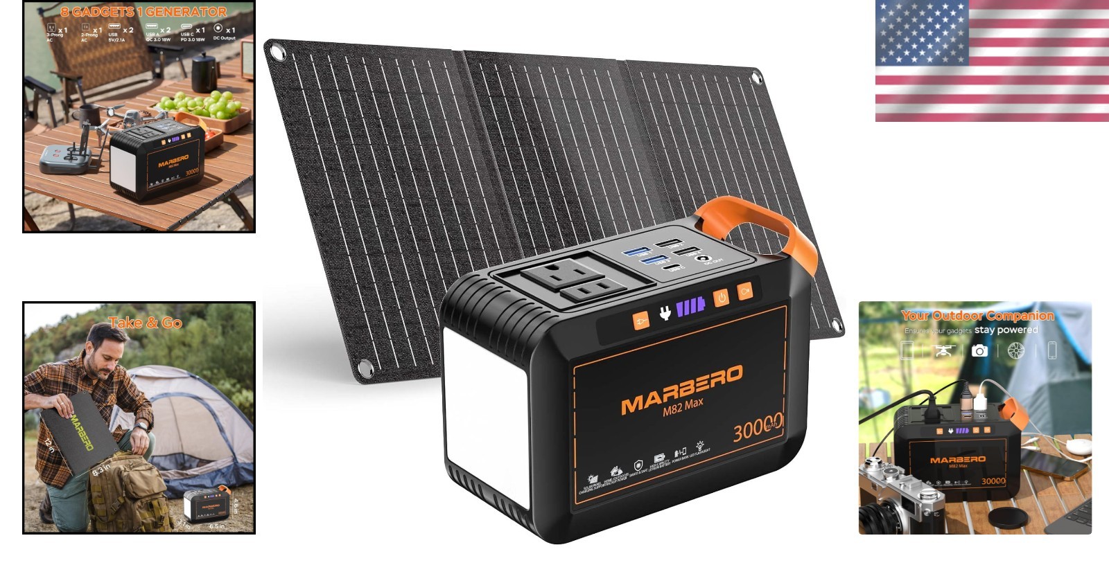 111Wh Solar Power Station with 30W Panel – Lightweight & Compact for Emergencies