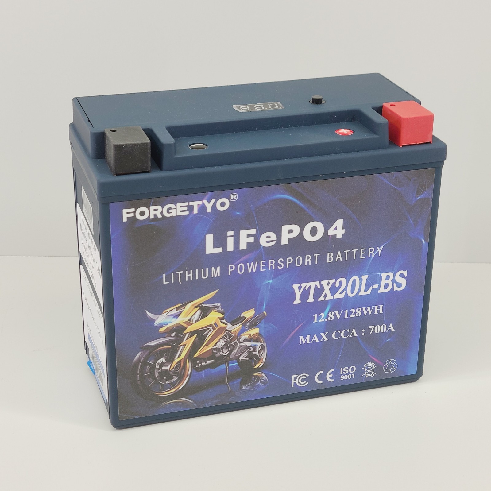 YTX20L-BS Motorcycle 10AH Lithium Battery Blue LiFePO4 700A ATV Jet Ski 10AH