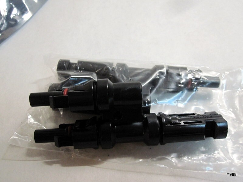 New-MST 2 Pcs Solar T-Connectors with Spanner & Kitted 1-2-M/FF and F/MM