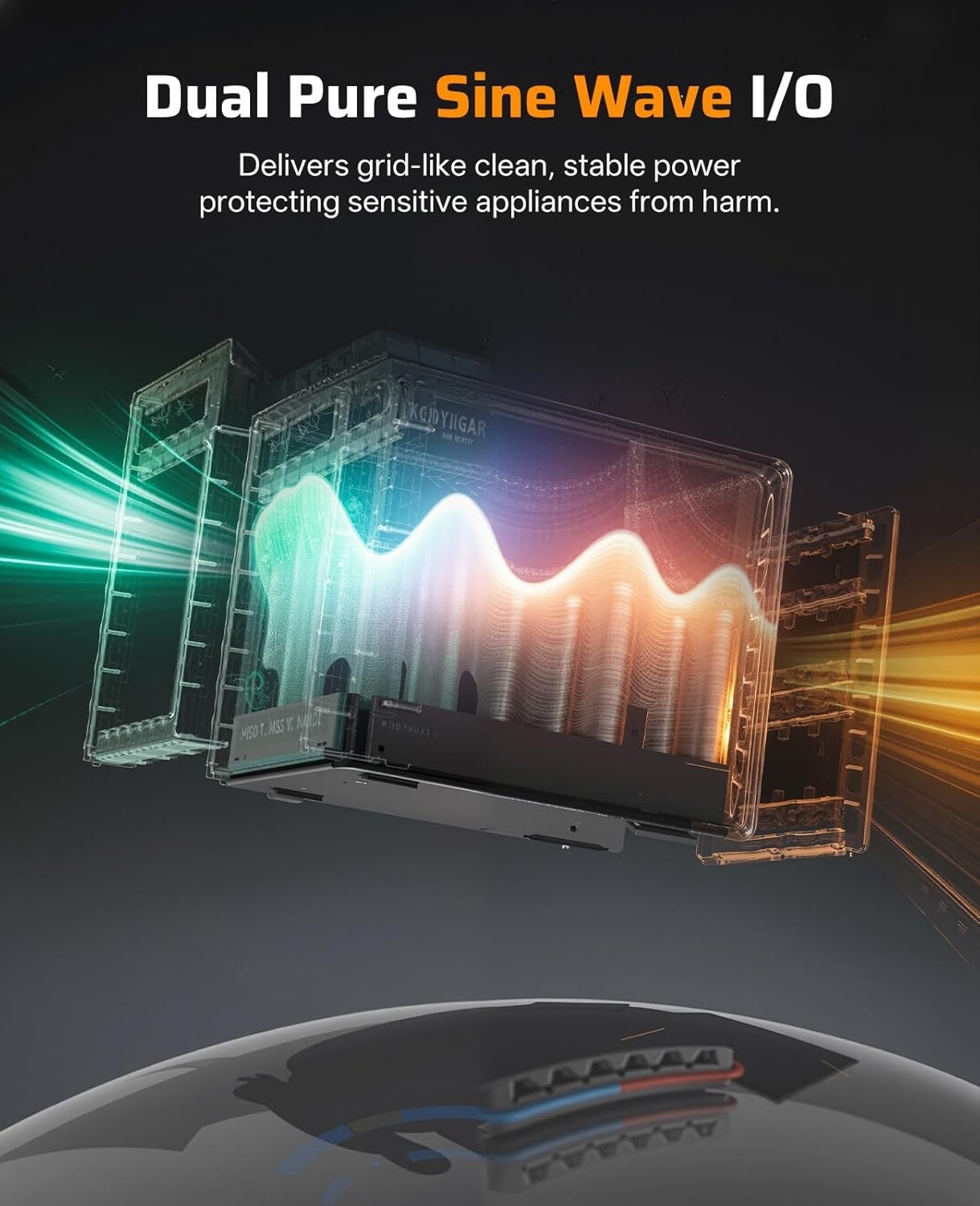 2048Wh Portable Power Station – 2400W Peak Backup Generator for Home & Camping