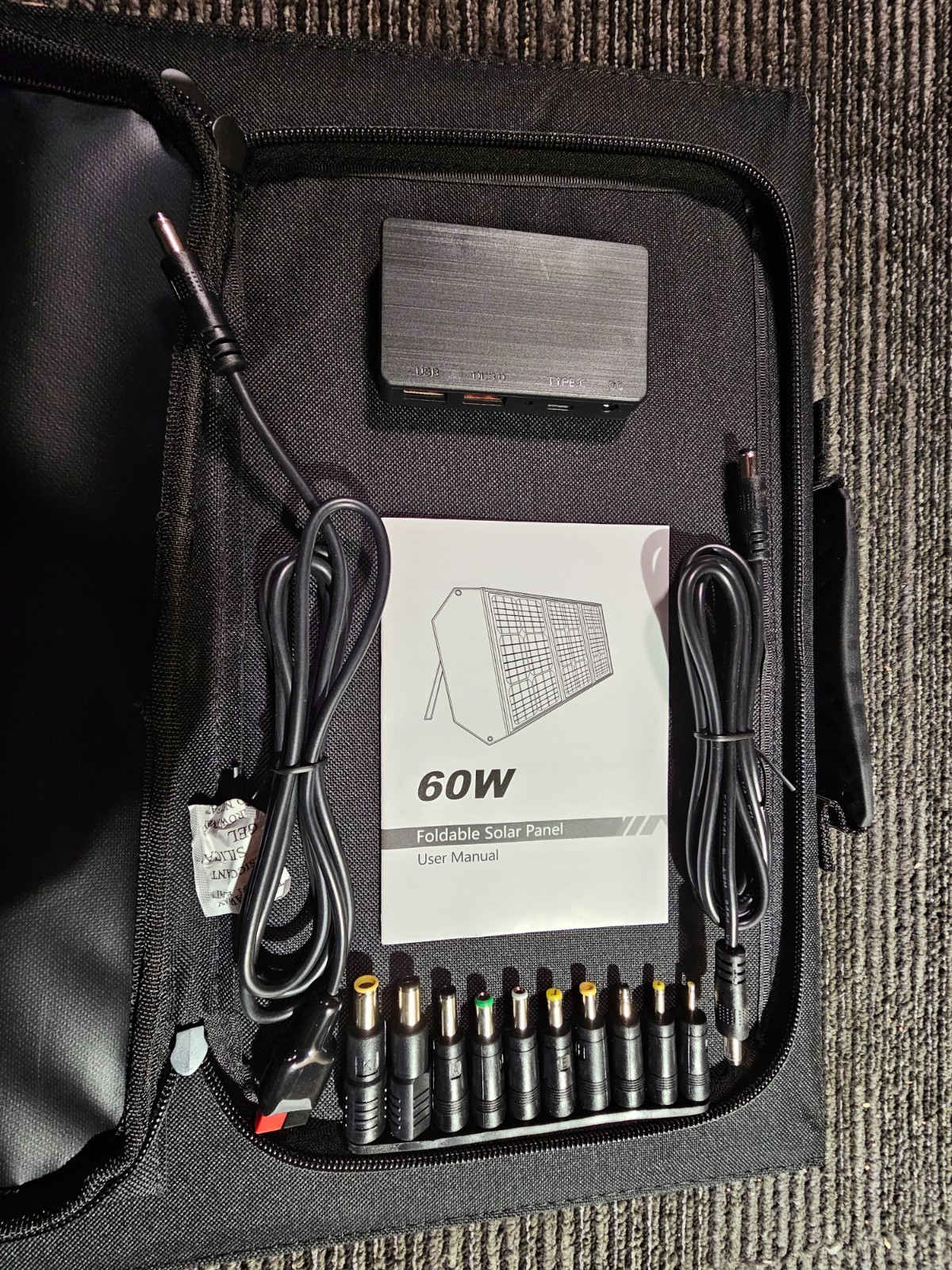 Powkey S60 Foldable Solar Panel Charger 18V DC Output 60KW