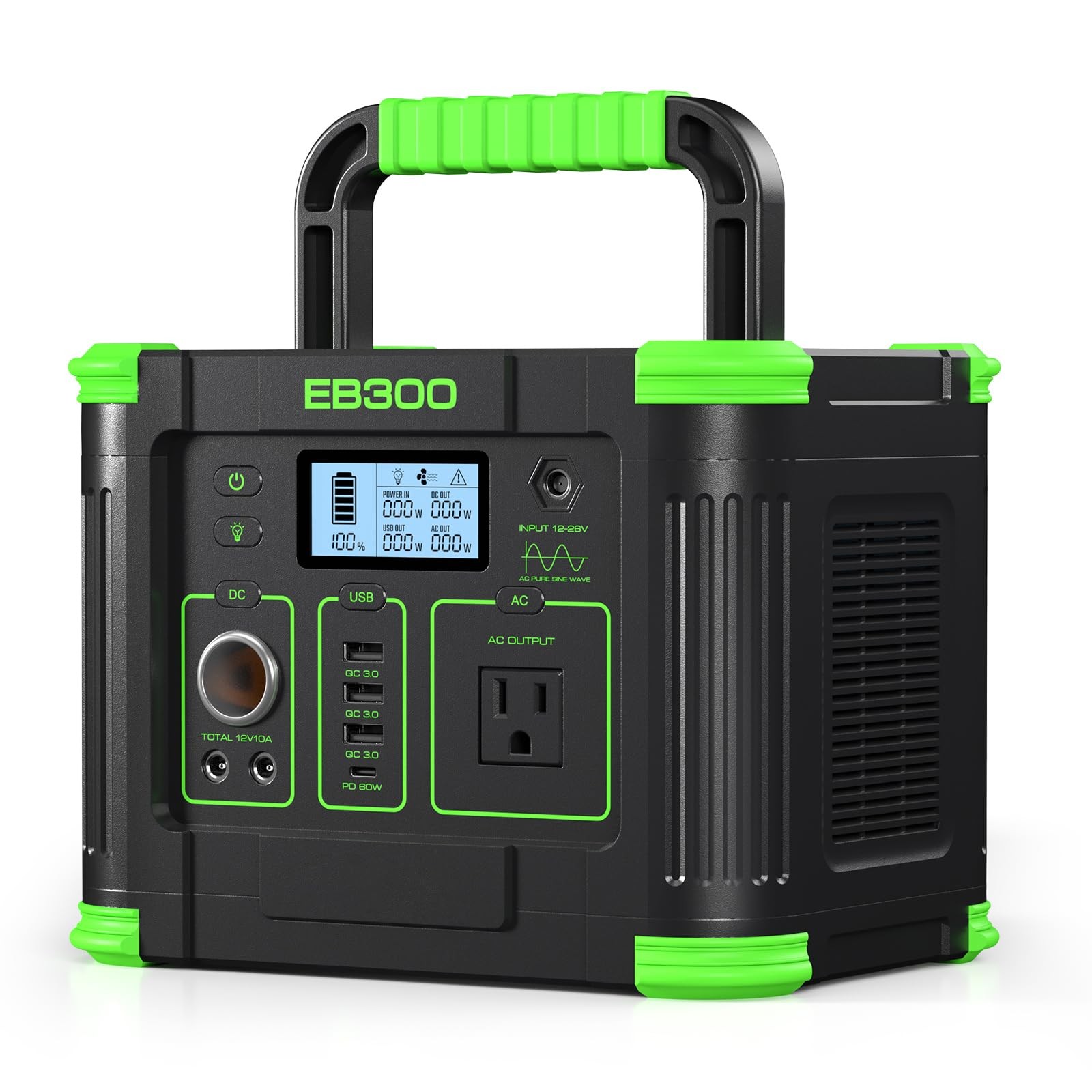 Portable Power Station 300W, 288Wh Lithium Battery, 60W Fast Charging, Up to …