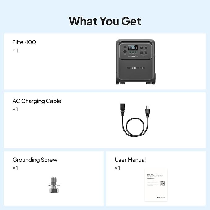 BLUETTI Elite 400 3840Wh 2600W Portable Power Station LiFePO4 for Home Backup