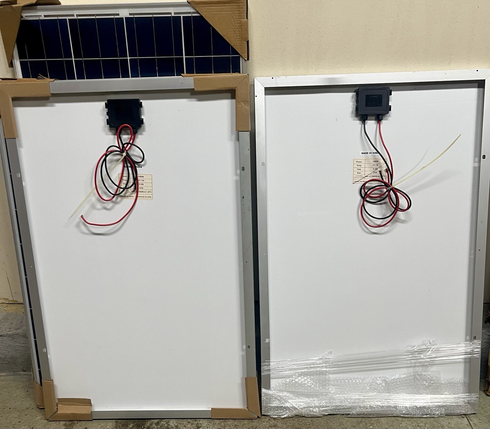 Lot Of 7 Grape Solar GS-Star-100W 12V Solar Panels Tested Open Box PICKUP ONLY
