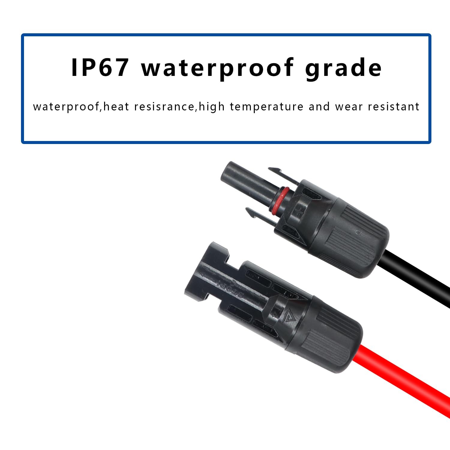 14AWG Battery Alligator Crocodile Clip To Solar Connector Extension Cable