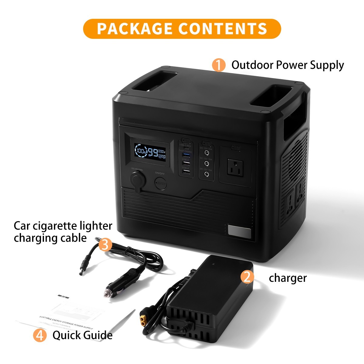 Portable Power Station 1000Wh LiFePO4 Battery Solar Generator for Camping RVTrip