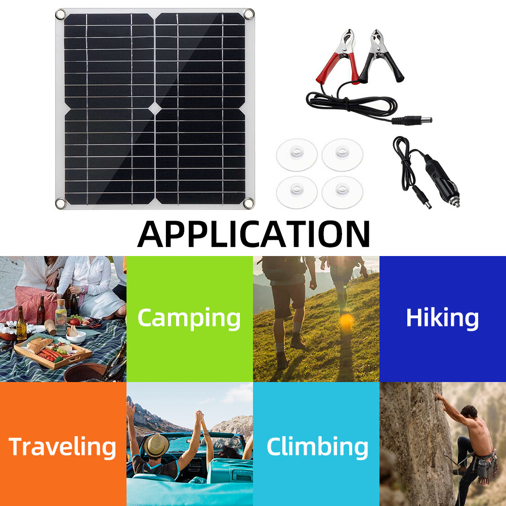 20 Watt 12 Volt Solar Panel Kit Monocrystalline Solar Panel + 50A PWM I6A0