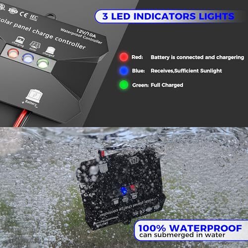 Solar Panel Kit 20W 12V Solar Battery Trickle Charger Maintainer Waterproof S…