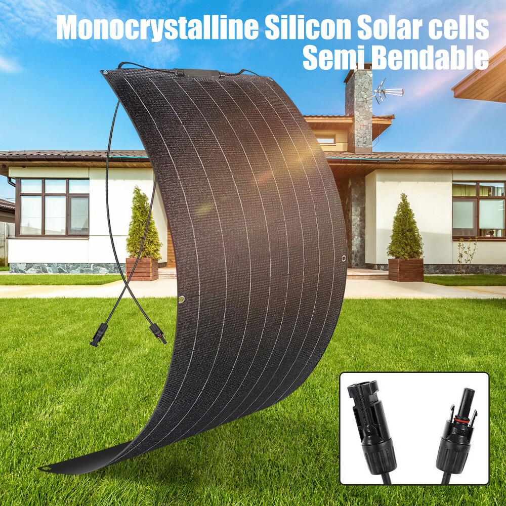 300w 600W 900w 12V Mono Semi-flexible Solar Panel Kit for RV/Car battery/Home