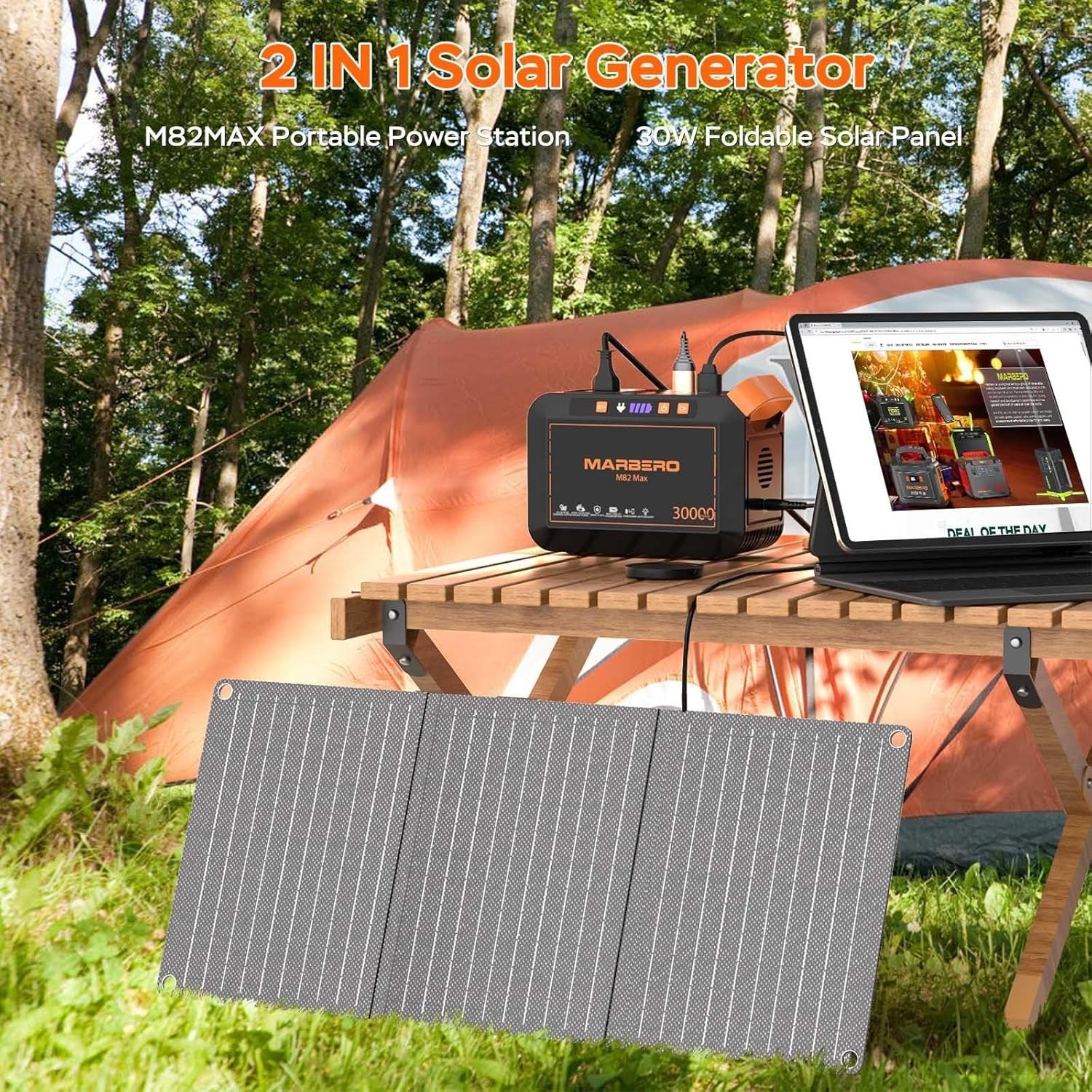 111Wh Solar Power Station with 30W Panel – Lightweight & Compact for Emergencies