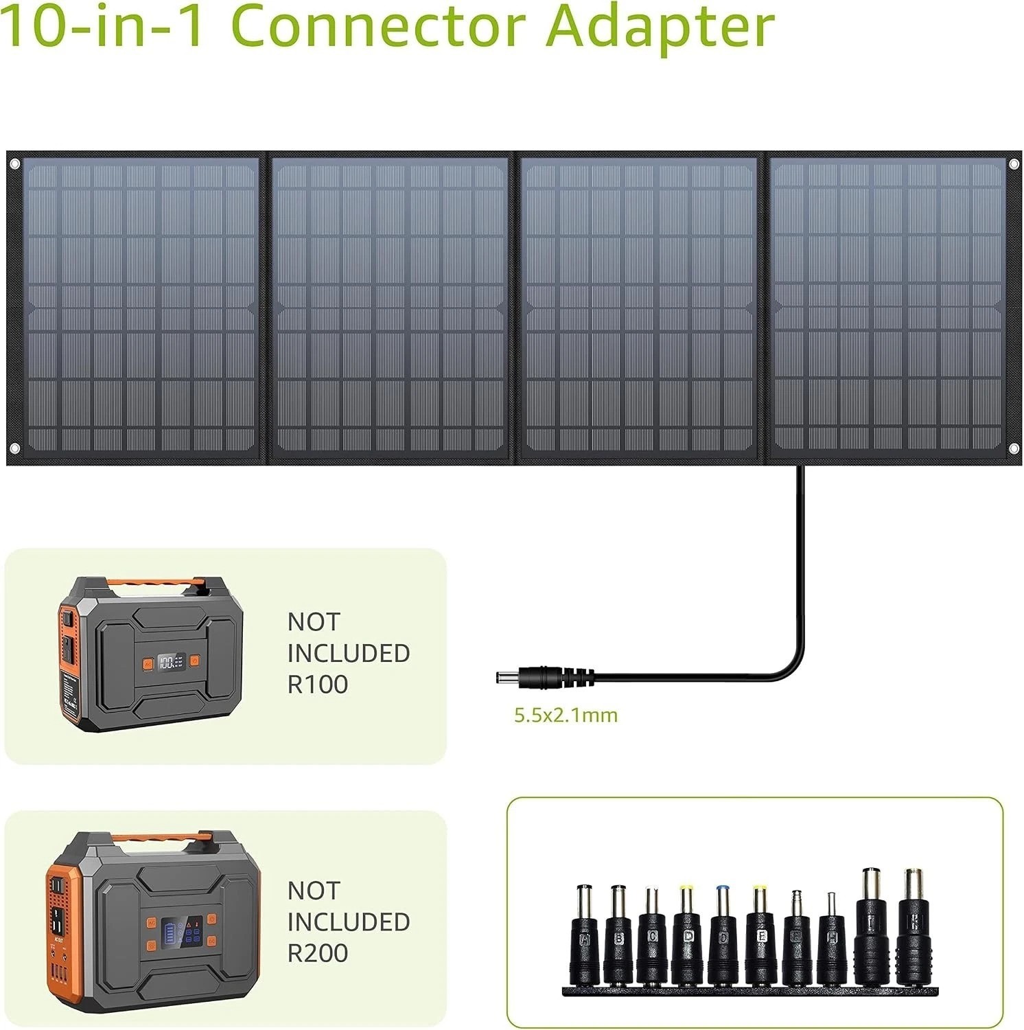 40W Portable Solar Panel Foldable Charger for Camping RV Solar Power Station