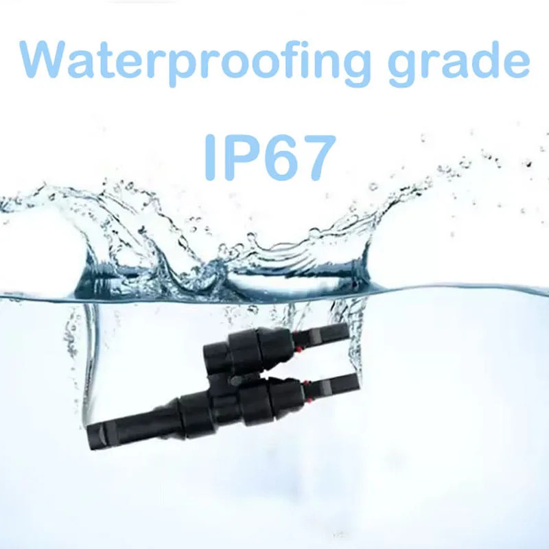 1 Pair IP67 Solar PV Connector Approved 2 to 1 T Branch Male and Female Solar 10