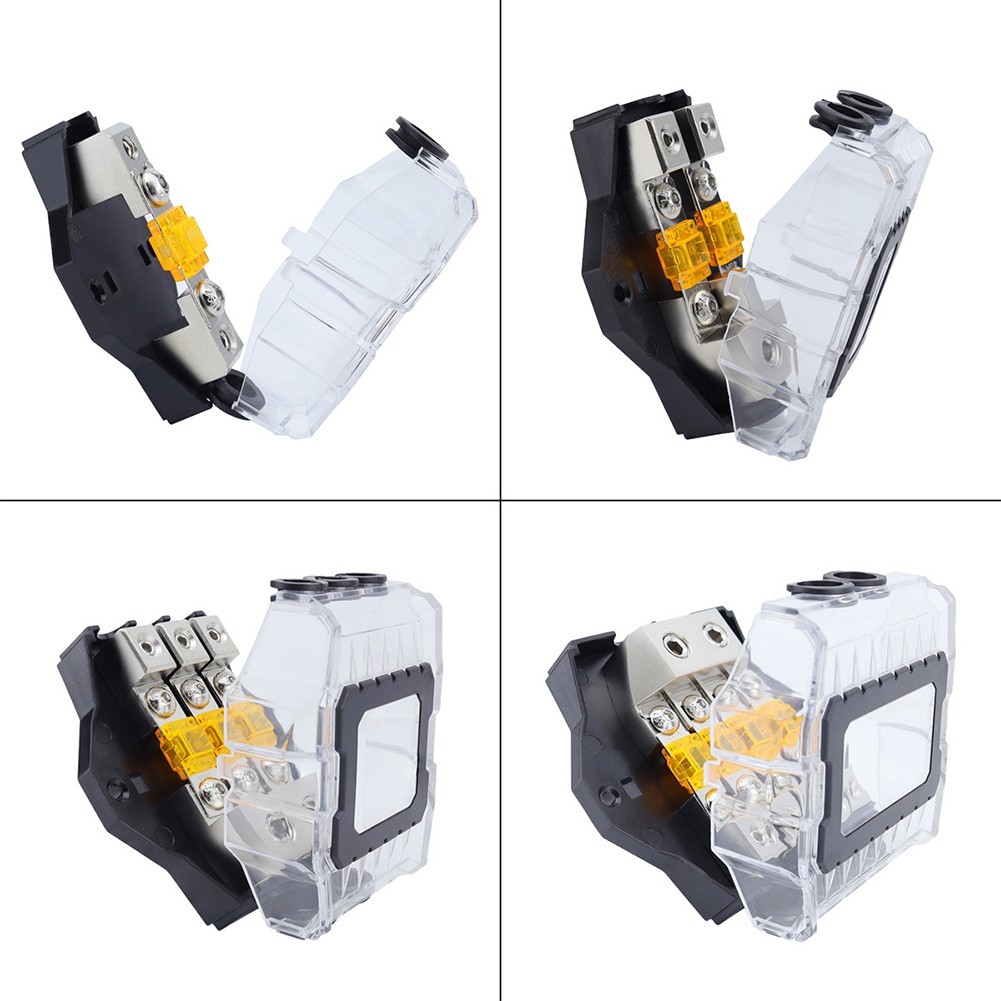 Premium Fused Distribution Block 3X60A/3X80A/3X100A Fuses 3 X 0/2/4 Gauge In