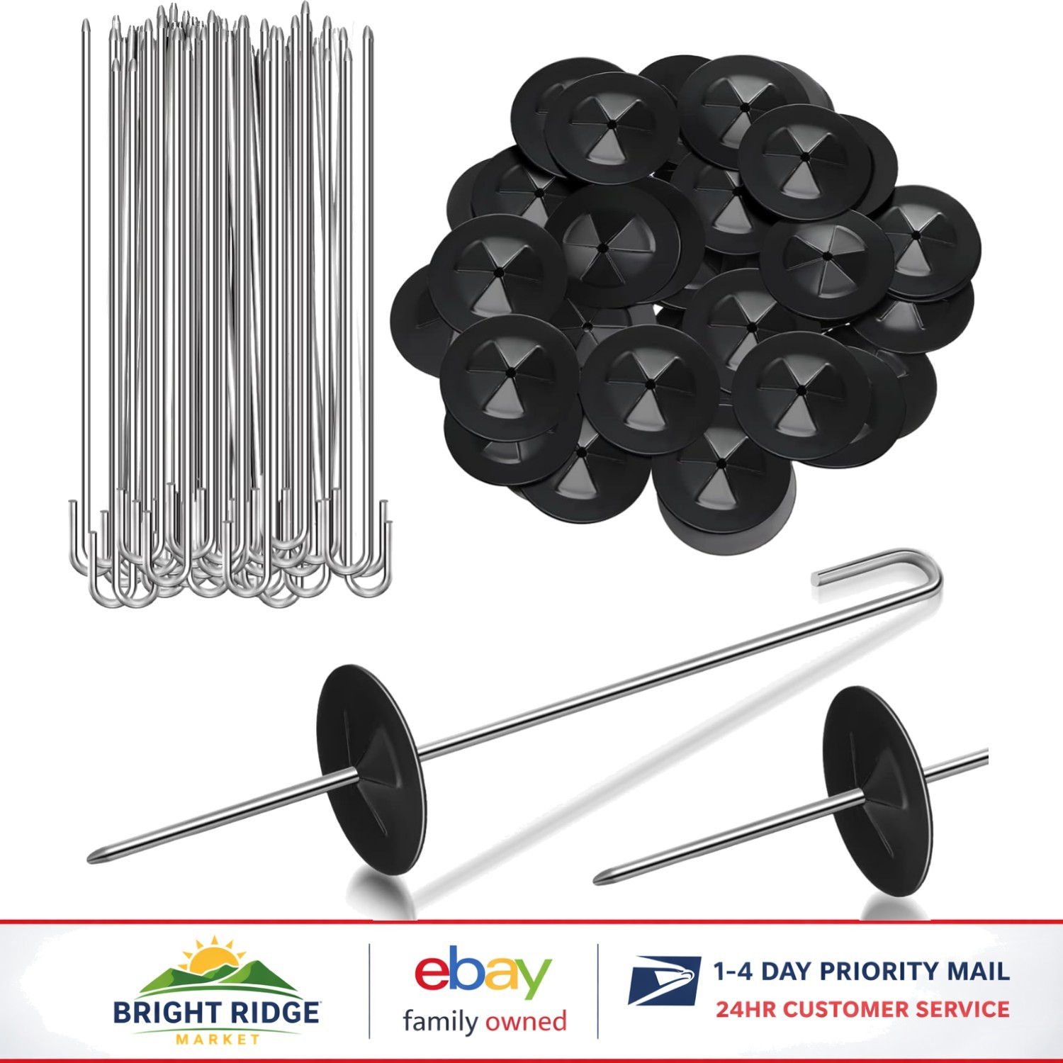 Solar Panel Guard Clips Set with J-Hooks and Washers for Secure Fastening