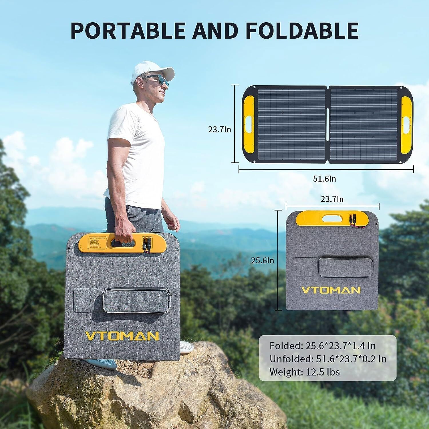 VTOMAN FlashSpeed 300 Portable Power Station 300W 230Wh LiFePO4+110W Solar Panel