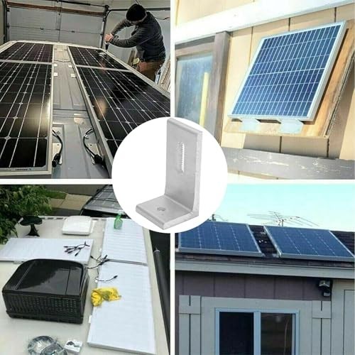 10-Pack Heavy-Duty Aluminum L-Foot Solar Panel Mounting Brackets, Waterproof PV