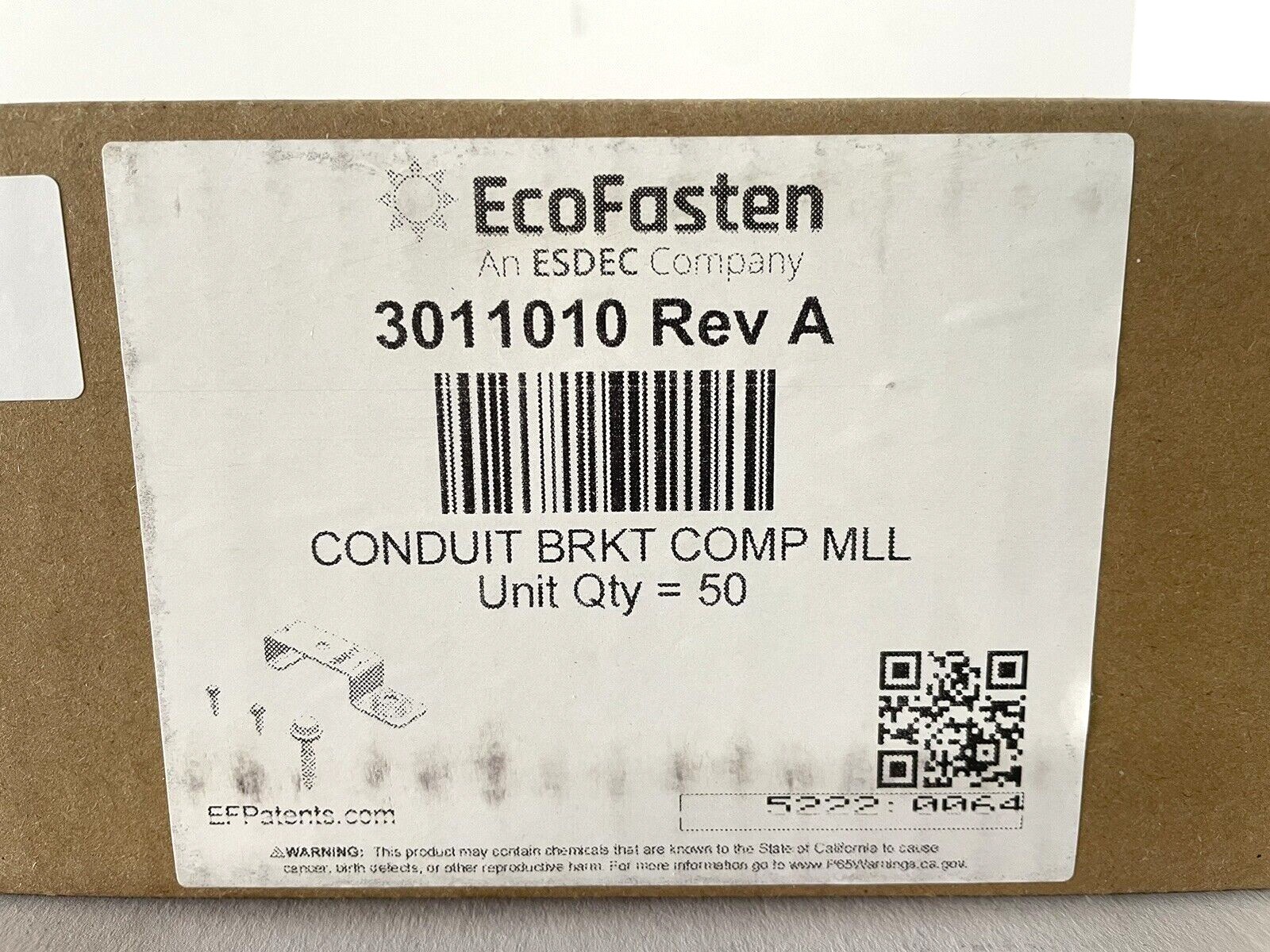 NEW Ecofasten Solar Conduit Mount Bracket Comp MLL 4.5″x1.25″ CONDUITMOUNT-BRKT