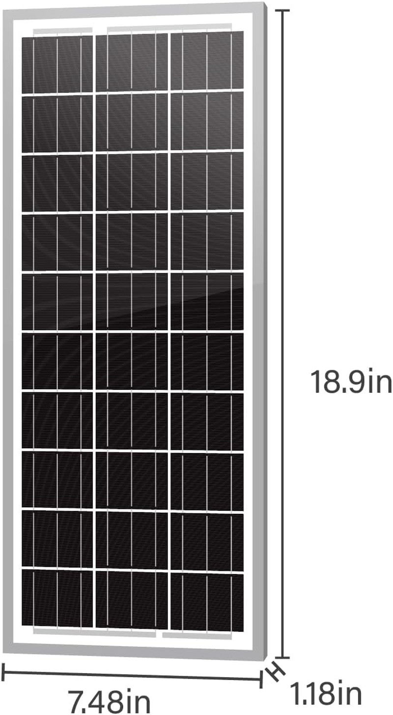 15W 12V 10BB Solar Panel Automatic Gate Openers, Compatible with Mighty Mule, Po