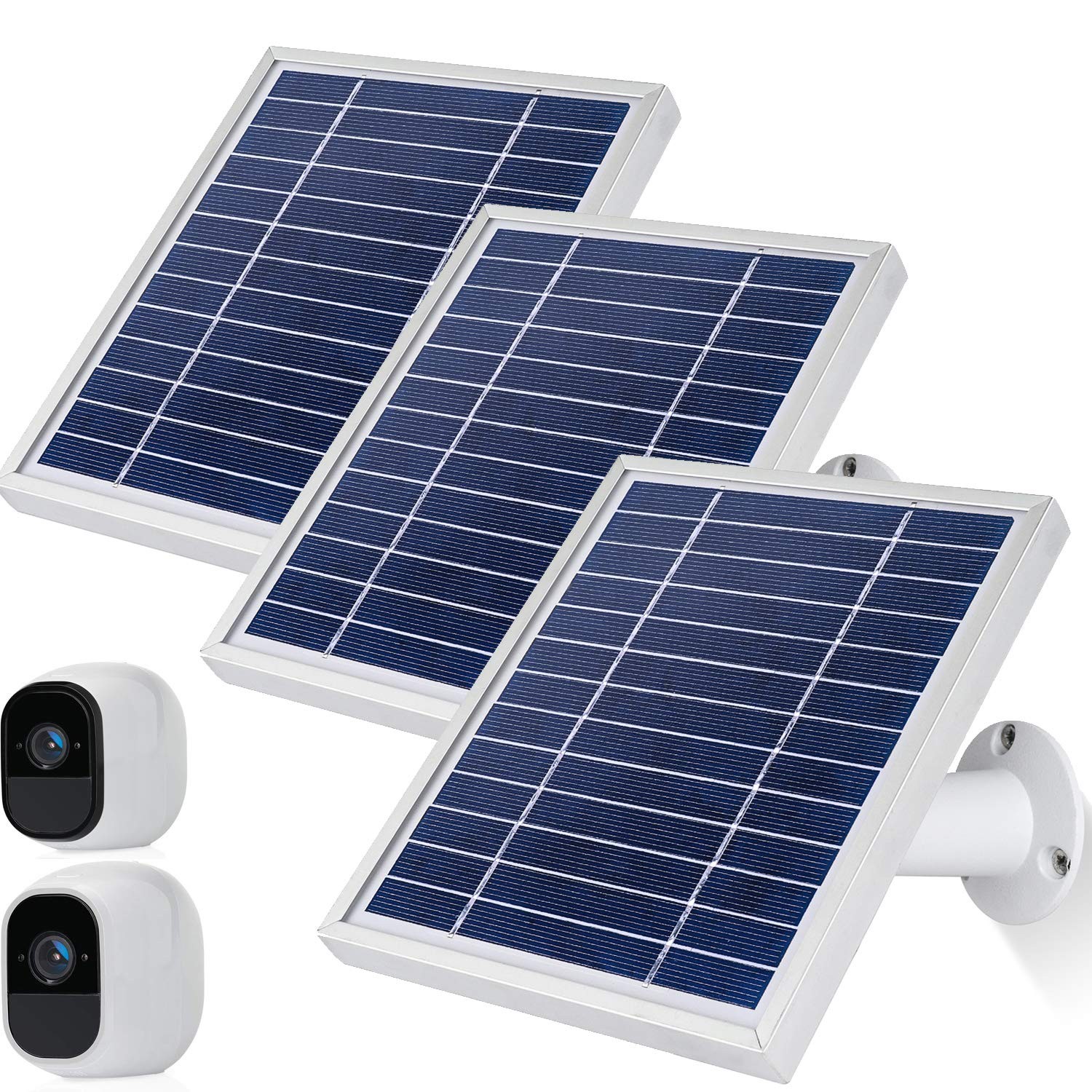 iTODOS Solar Panel Works for Arlo Pro and Pro2 Camera,11.8feet Silver