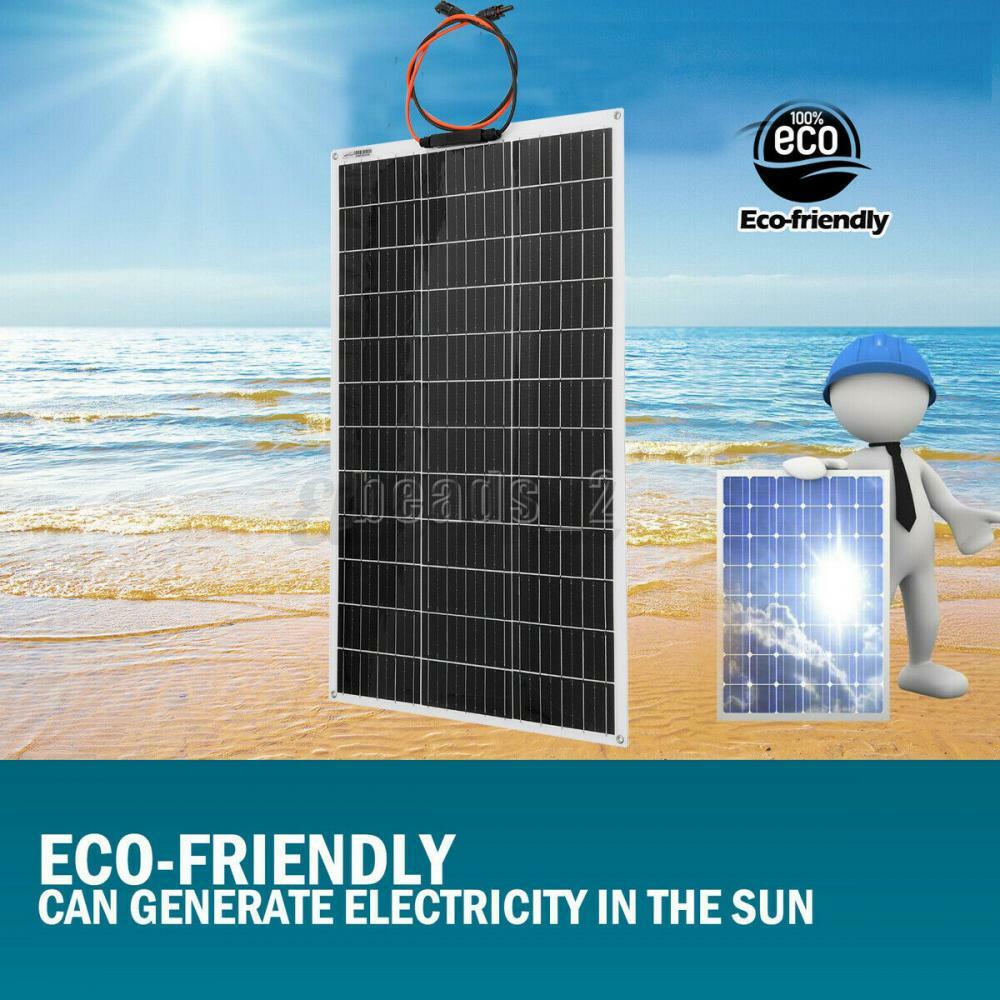 150W Flexible Solar Panel Module Battery Charger Kit Outdoor RV Marine Car 18V