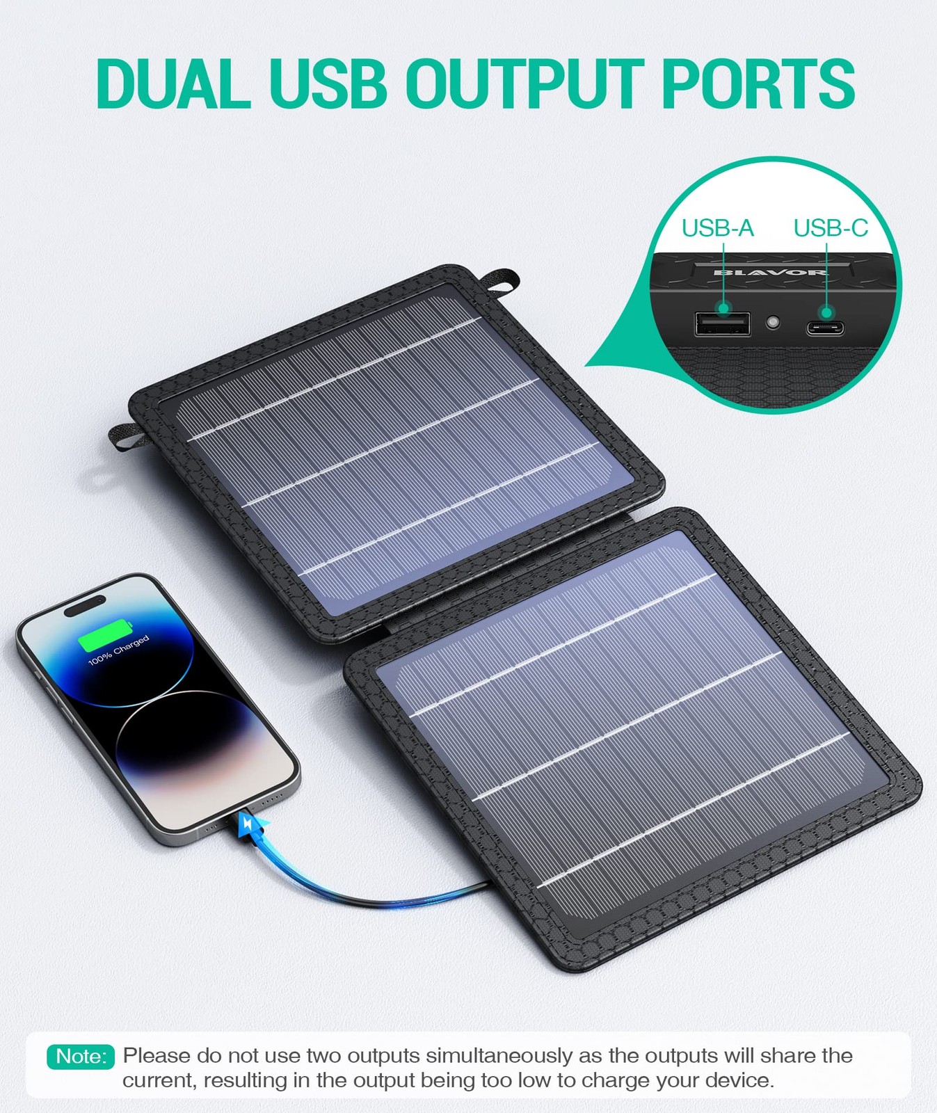 BLAVOR 10W Portable Solar Charger(5V/2A Max), Small Foldable Solar Panel with…