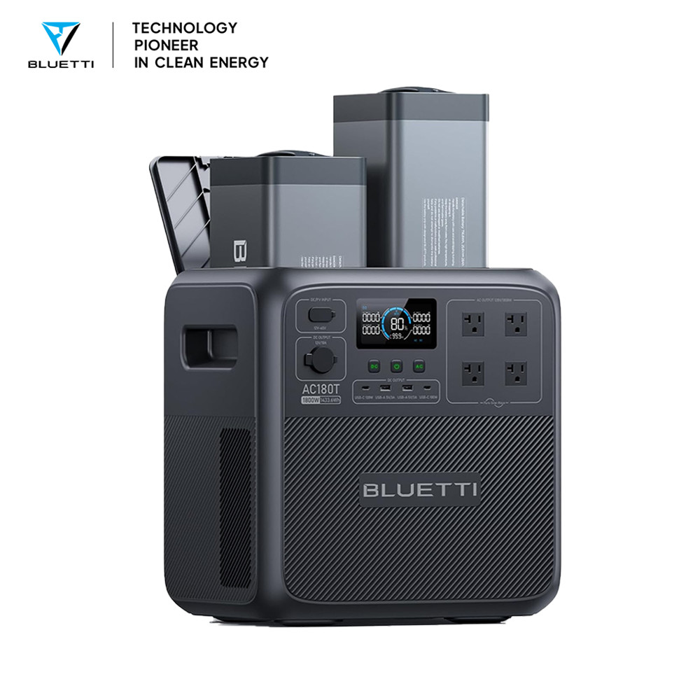 BLUETTI Pioneer MD(AC180T) 1433Wh Portable Power Station LFP Swappable Battery