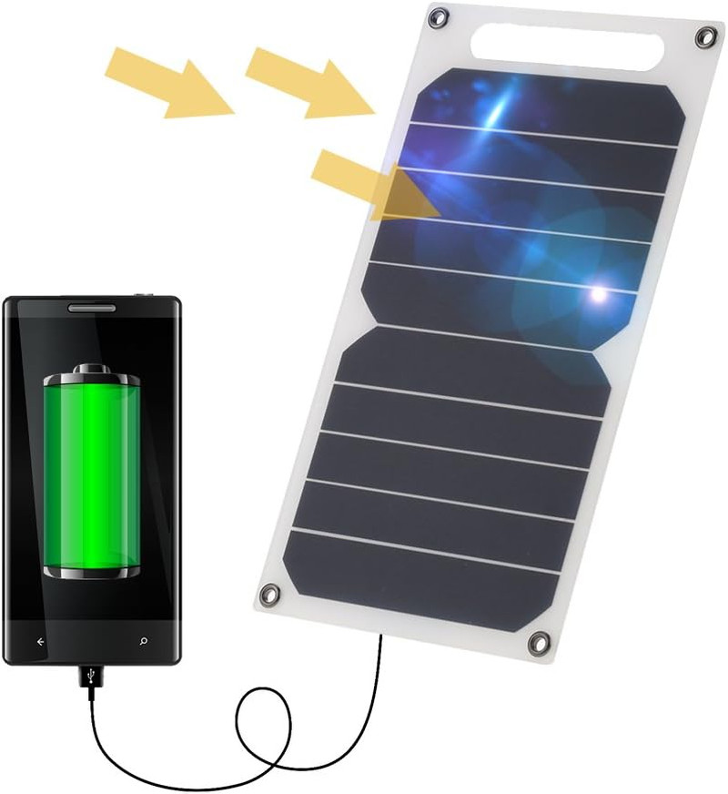 Solar Panel Charger USB Port Portable High Power Paper Shaped Monocrystalline Si