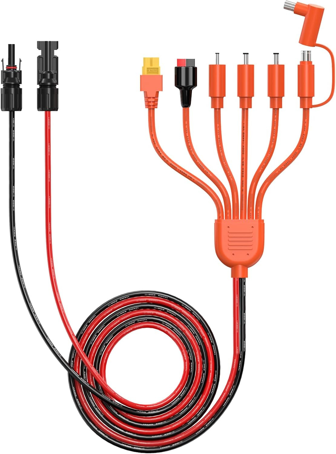 7-In-1 Solar Panel Connector Kit, Universal M-C-4 Cable to DC 8Mm XT60